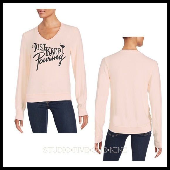 WILDFOX Just Keep Pouring Graphic Sweatshirt - Picture 2 of 9